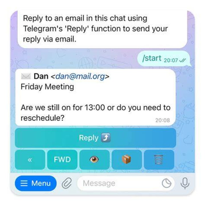 show specific user page in Telegram