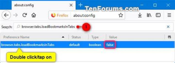 Showing bookmarks in new tab in firefox