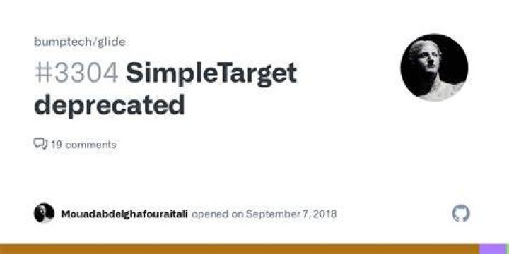 Simpletarget is deprecated glide?