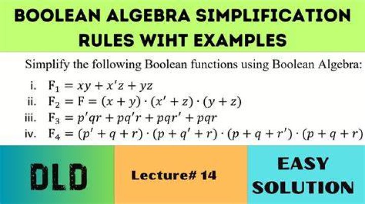 simplifying using Boolean Algebra.