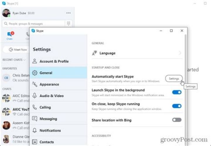 Skype - General Settings