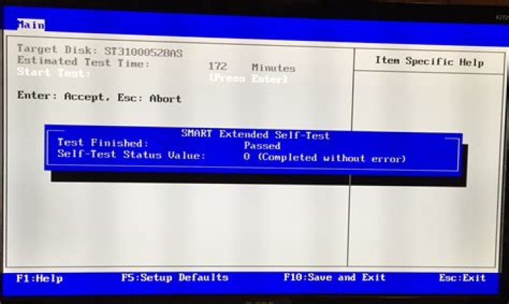 SMART extended self-test passed without error but SMART status check indicated failure imminent