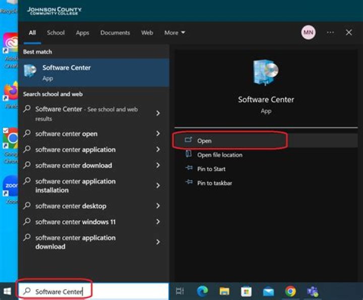 Software Center screenshot