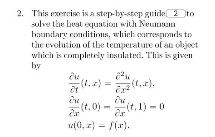 solving heat equation under Neumann boundary conditions