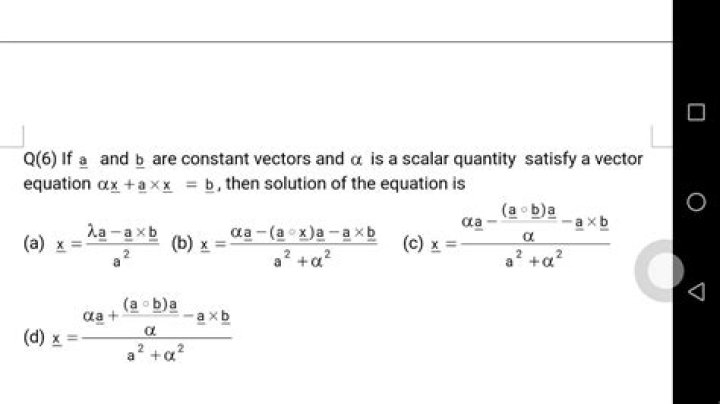 Solving Vector Equation?