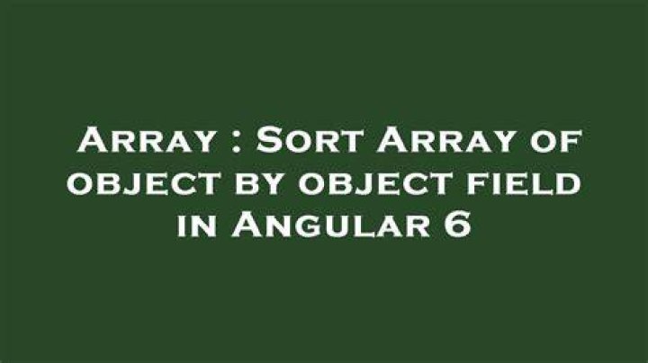 Sort Array of object by object field in Angular 6 [duplicate]