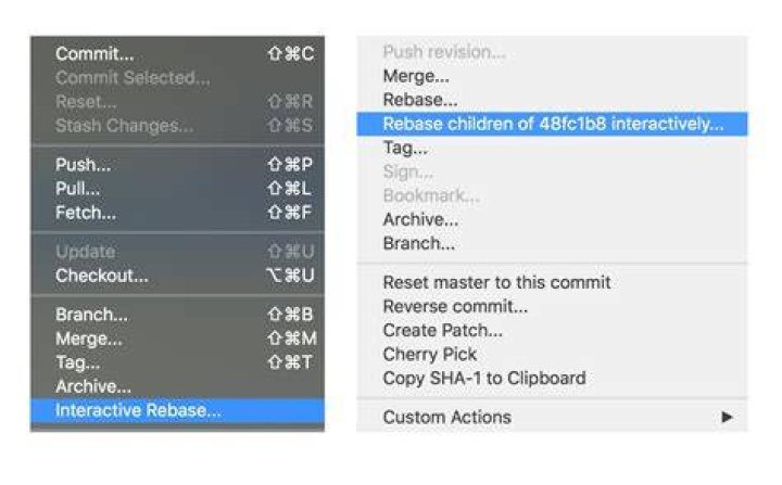 Sourcetree interactive rebase
