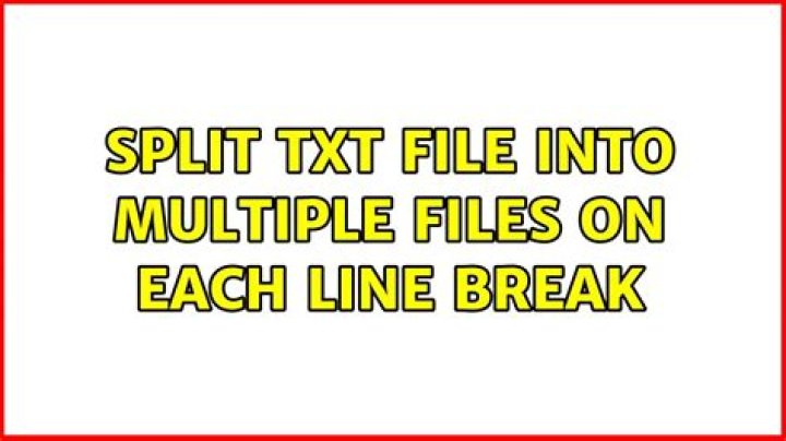 Split txt file into multiple files on each line break