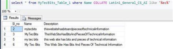 SQL Case Sensitive String Compare