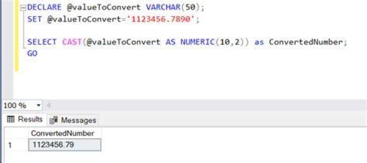 SQL Server : error converting data type varchar to numeric