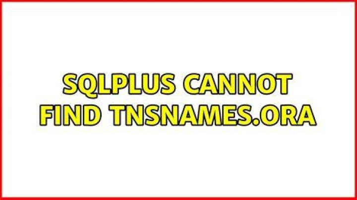 SQLPlus cannot find TNSNAMES.ORA