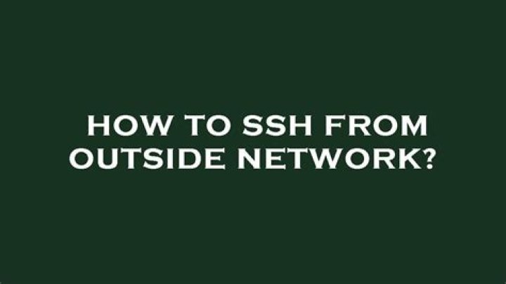 ssh from outside local network