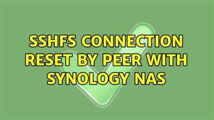sshfs connection reset by peer with Synology NAS