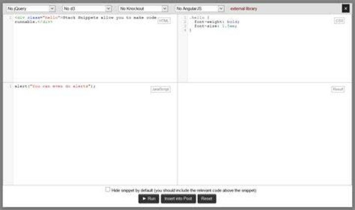Stack Snippets