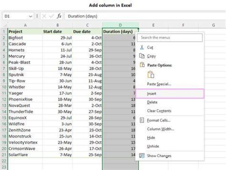 Steps to Show Additional column containing the command line arguments