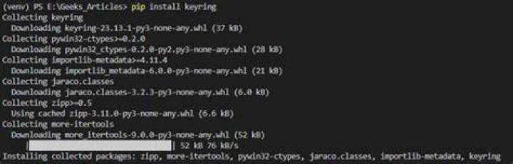 Storing passwords with python keyring