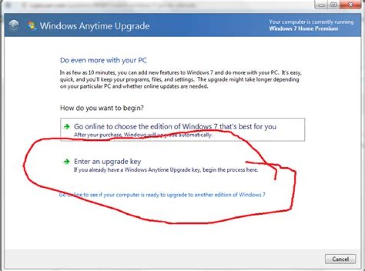 Switch Windows 7 Pro to Ultimate