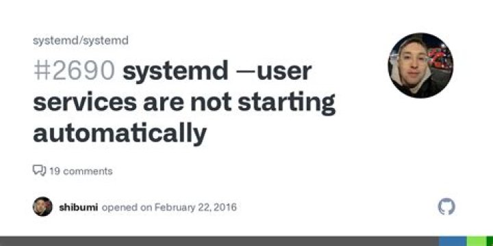 Systemd user service not starting automatically