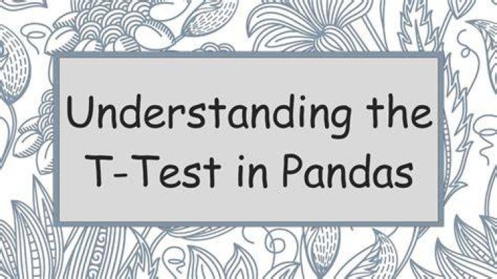 T-test in Pandas