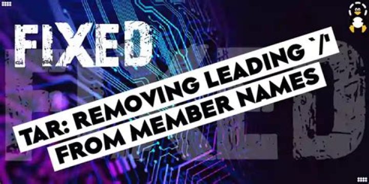 tar: Removing leading `../' from member names