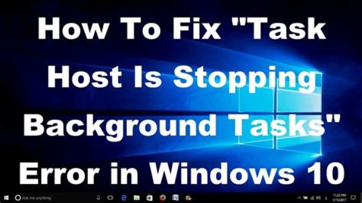 Task Host is Stopping Background Task