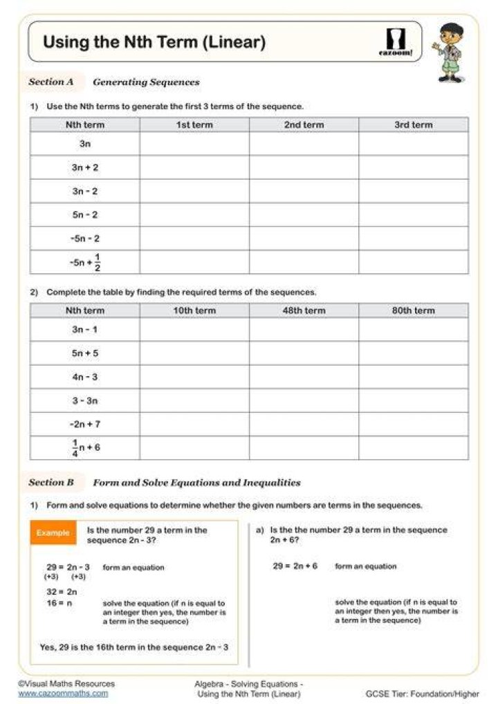 Technique for finding the nth term