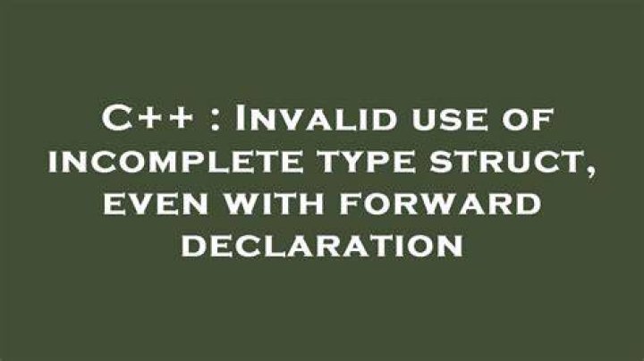 Tentative definition of struct with incomplete type