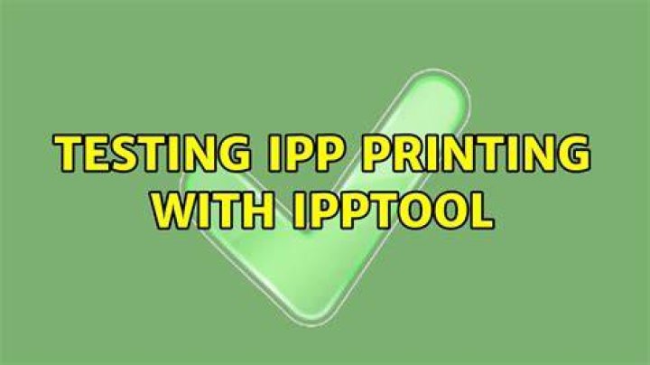Testing IPP Printing with ipptool