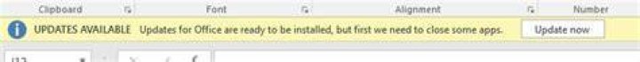 The annoying UPDATES AVAILABLE notification