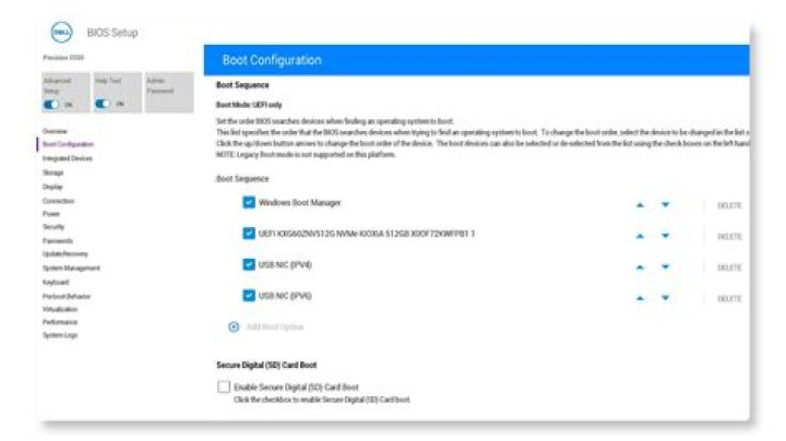 The Cubic Options Page Boot Tab