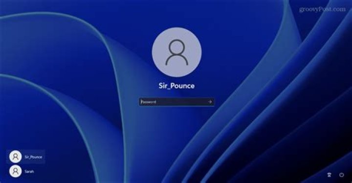the login screen