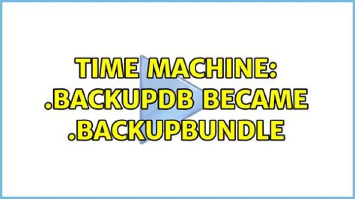 Time Machine: .backupdb became .backupbundle