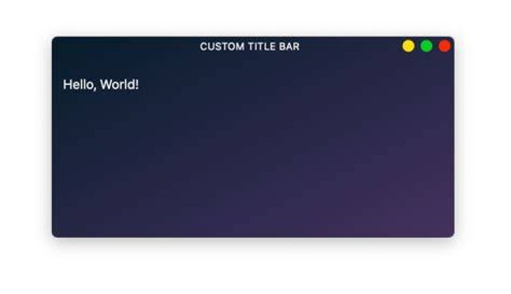 title bar