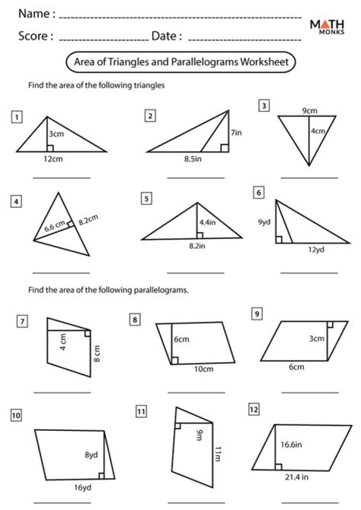 triangle and parallelogram