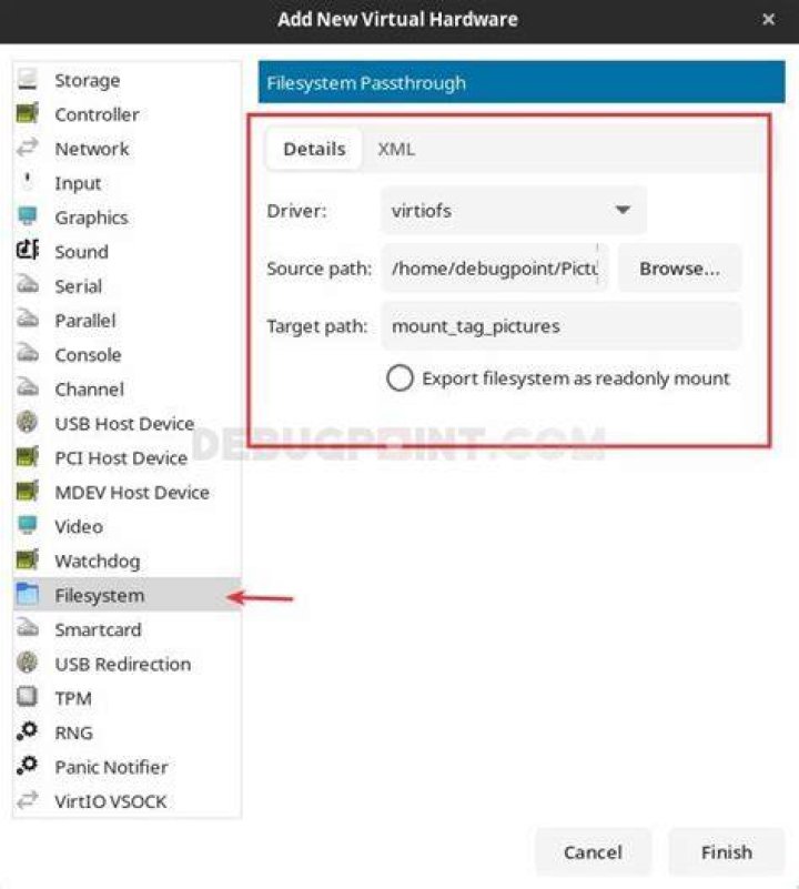 Trying to share a folder with host and guest in Virt - manager / KVM