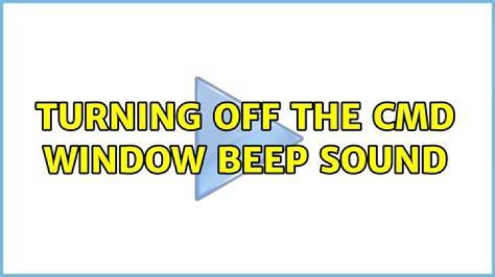 Turning off the cmd window beep sound