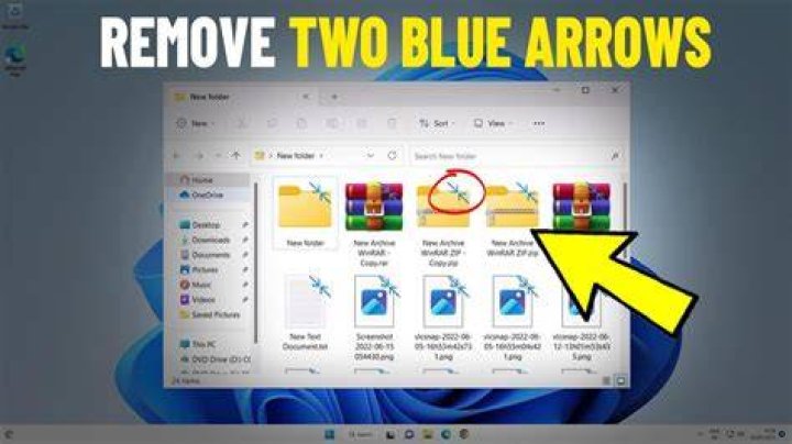 Two blue arrows at top right of icons