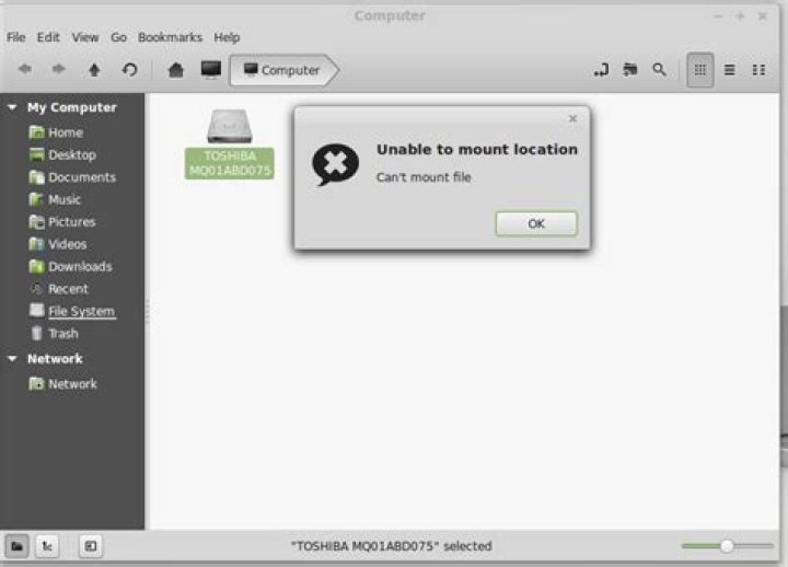 ubuntu 16.04 `unable to mount location`