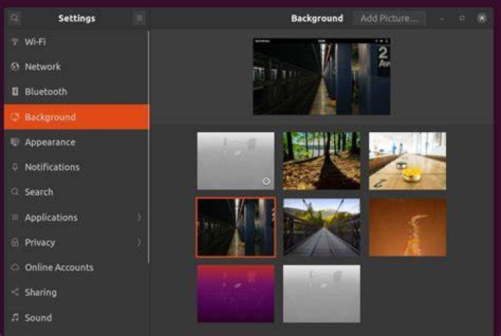 Ubuntu 20.04 change background to solid colour