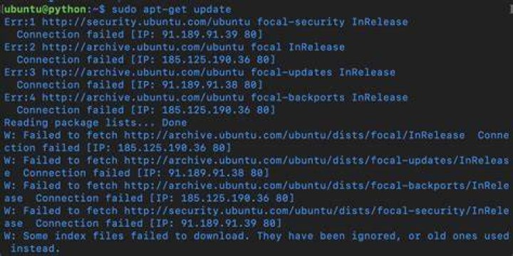 Ubuntu 20.04 Connection failed