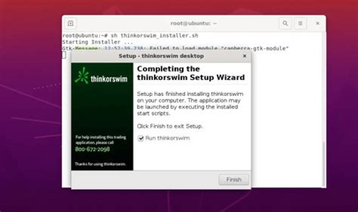 Ubuntu 20.04 running thinkorswim from applications list