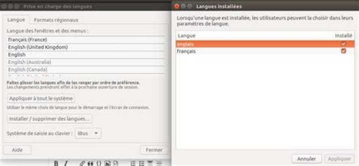 Ubuntu : language support showing only french and english