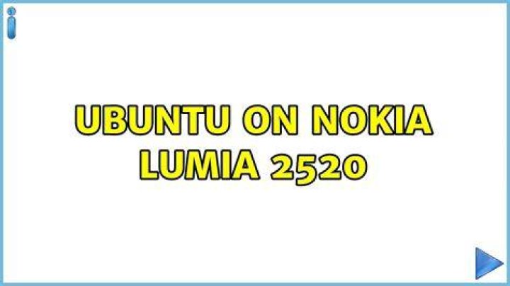 ubuntu on nokia lumia 2520