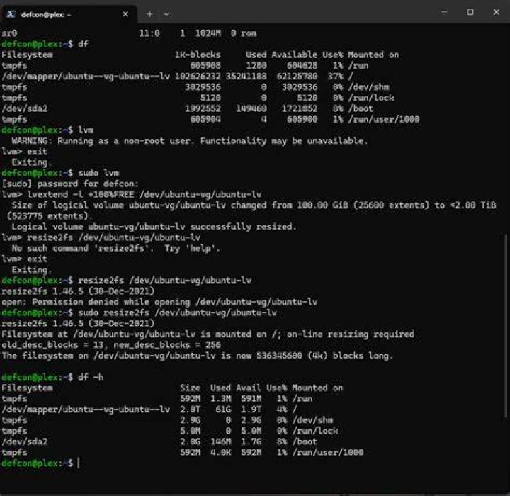 Ubuntu Server 18.04 LVM out of space with improper default partitioning