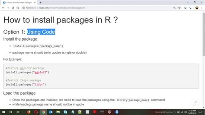 unable to install R package 