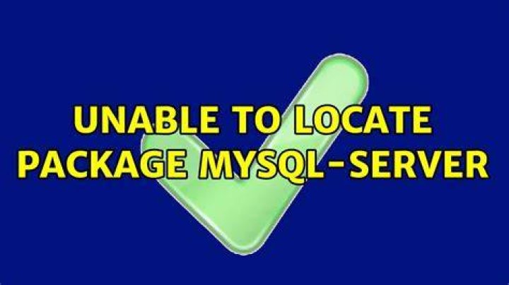 Unable to locate package mysql-server