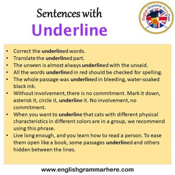 Underline example