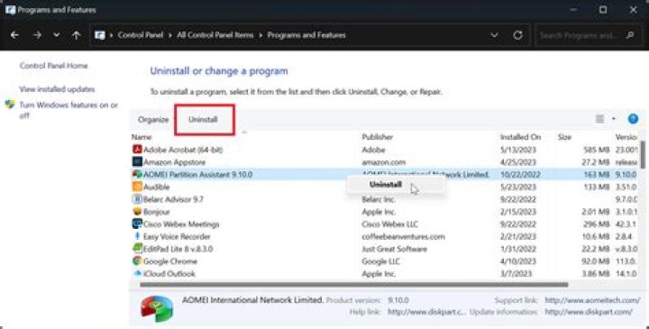 Uninstall Apps using Software Center