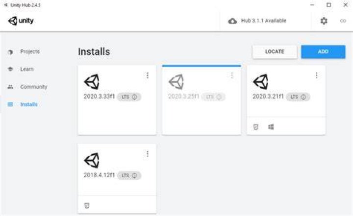 Unity Hub doesn't show new install