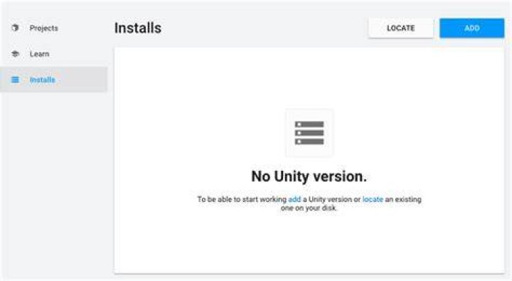 Unity Hub > Installs > All